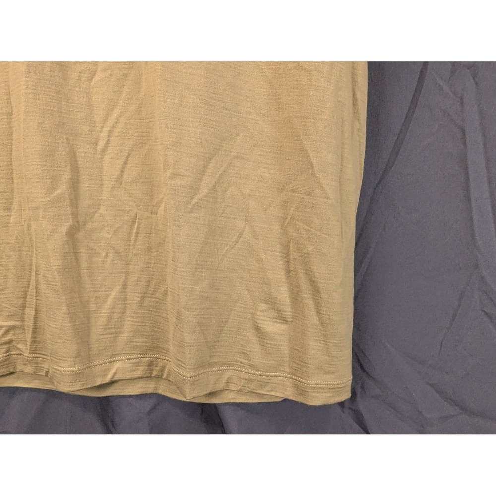 Outlier NYC Merino Wool Crew Neck T-Shirt Men's Size Large Tan Khaki Mustard ... - Picture 7 of 12